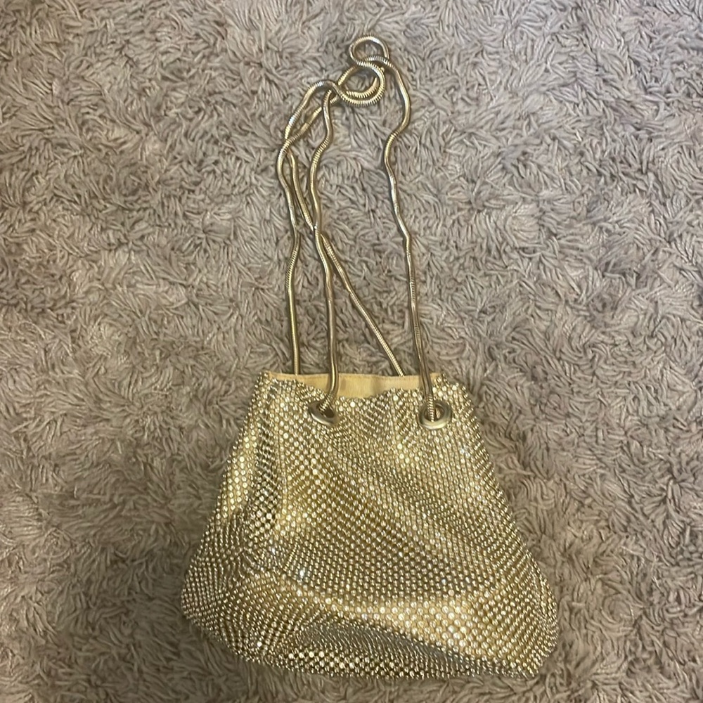Gold evening bag